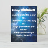 schöne und beste Einladung Gratulation (Stehend Vorderseite)