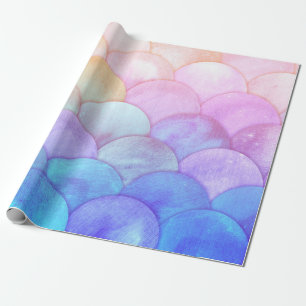 Schöne und bunte Meerjungfrau-Skalen Geschenkpapier