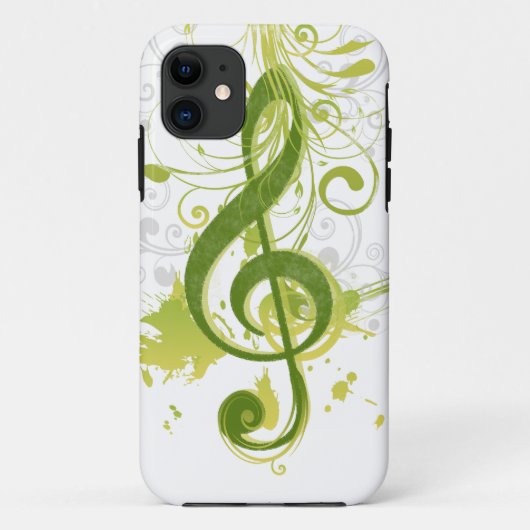 Schöne und coole Musiknoten mit Spritzer Case-Mate iPhone Hülle (Rückseite)