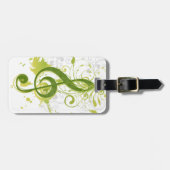 Schöne und coole Musiknoten mit Spritzer Gepäckanhänger (Vorderseite horizontal)