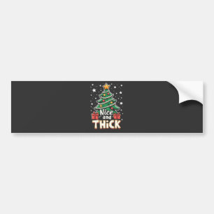 Schöne und dick Funny Weihnachtsbaum Xmas Autoaufkleber