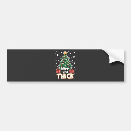 Schöne und dick Funny Weihnachtsbaum Xmas Autoaufkleber (Vorne)