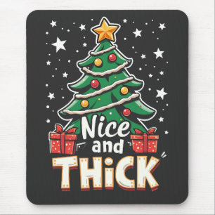 Schöne und dick Funny Weihnachtsbaum Xmas Mousepad