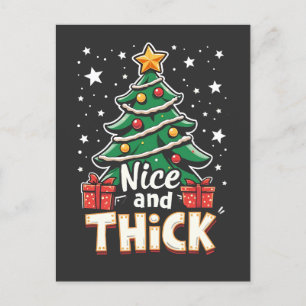 Schöne und dick Funny Weihnachtsbaum Xmas Postkarte