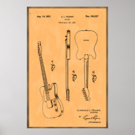 Schöne und einzigartige elektrische Leitpatentdruc Poster