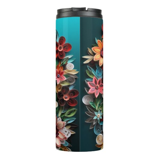 Schöne und elegante 3D Mutter Mary & Baby Jesus Thermosbecher (Rückseite)