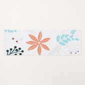 Schöne und elegante Ditsy-Blume und Blätter | Yogamatte (Vorderseite (Horizontal))