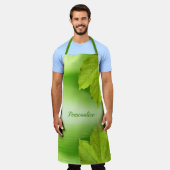 Schöne und elegante grüne Blätter Landschaft Schürze (Getragen)