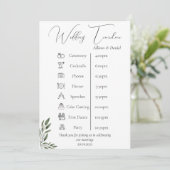 Schöne und elegante Hochzeitszeitschrift Einladung (Stehend Vorderseite)