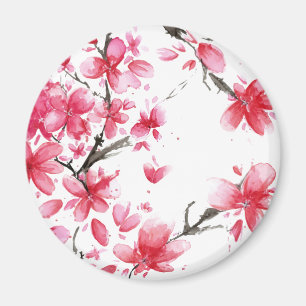 Schöne und elegante Kirschblüte  Magnet