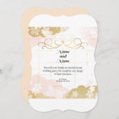 Schöne und elegante Pastellhochzeit Einladung (Vorne/Hinten)