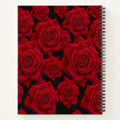 Schöne und elegante Rote Rose Bloom - Monogramm Notizblock (Rückseite)