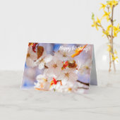 Schöne und elegante Sakura-Blume im Springtime Karte (Gelbe Blume)