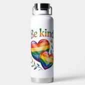 Schöne und Elegante Sei nette Regenbogenflagge Pri Trinkflasche (Rückseite)