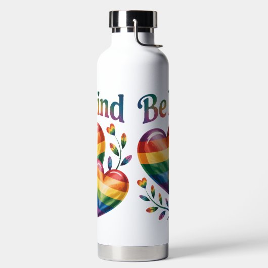 Schöne und Elegante Sei nette Regenbogenflagge Pri Trinkflasche (links)