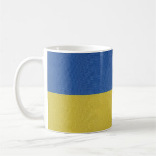 Schöne und elegante Ukraine ummantelt Flagge Kaffeetasse