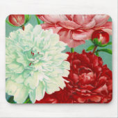 Schöne und elegante Vintage Peonies Mousepad (Vorne)