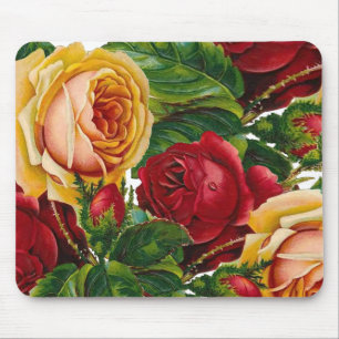 Schöne und elegante Vintage-Rosen Mousepad