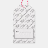 Schöne und elegante Weihnachten Personalisiert Geschenkanhänger (Rückseite)