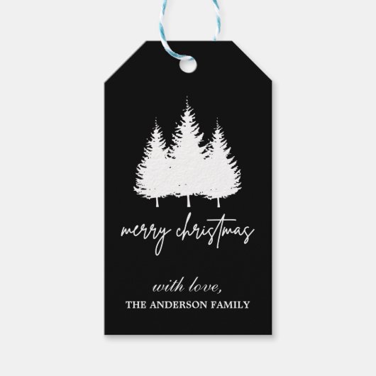 Schöne und elegante Weihnachten Personalisiert Geschenkanhänger (Vorderseite)