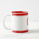 Schöne und elegante Weihnachtskranz-Tasse Zweifarbige Tasse (Links)