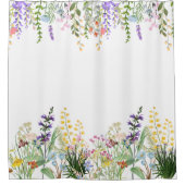 Schöne und elegante Wildblume Duschvorhang (Vorderseite)