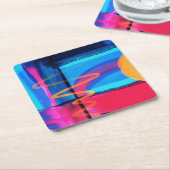 Schöne und farbenfrohe Abstrakte Kunstwerke Rechteckiger Pappuntersetzer (angewinkelt)