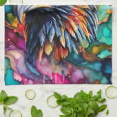 Schöne und farbenfrohe Bald Eagle Küche Handtuch (Gefaltet)