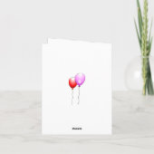 Schöne und farbenfrohe Ballons Karte (Rückseite)