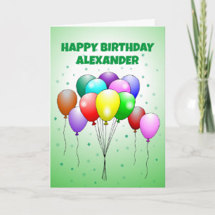 Schöne und farbenfrohe Ballons Karte