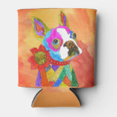 Schöne und farbenfrohe Boston Terrier Dosenkühler (Vorderseite)