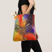 Schöne und farbenfrohe Butterfly Tote Tasche (Von Nahem)