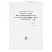 Schöne und farbenfrohe Cat Grußkarte (Hinten)