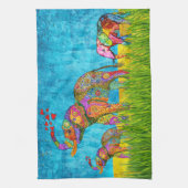 Schöne und farbenfrohe Elefanten Küchentücher (Vertikal)