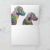 Schöne und farbenfrohe Great Danes Grußkarte Karte (Innenseite)