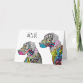 Schöne und farbenfrohe Great Danes Grußkarte Karte (Vorderseite)