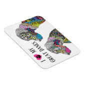 Schöne und farbenfrohe Great Danes Magnet 3"x4" (Rechte Seite)