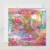 Schöne und farbenfrohe Hummer Grußkarte (Vorderseite)