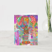 Schöne und farbenfrohe Hummer Grußkarte Karte (Vorderseite)