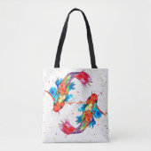 Schöne und farbenfrohe Koi Fish Tote Tasche (Vorderseite)