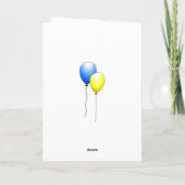 Schöne und farbenfrohe Luftballons Karte (Rückseite)
