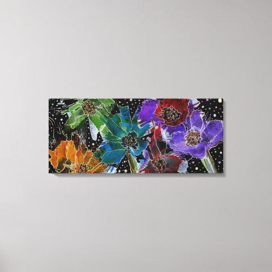 Schöne und farbenfrohe Poppies Leinwand (Vorderseite)