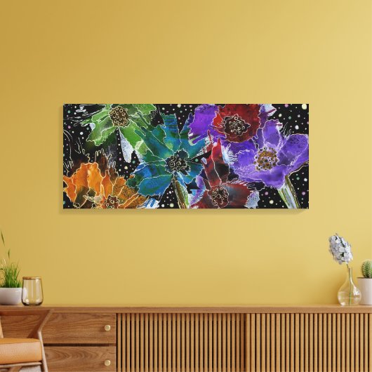 Schöne und farbenfrohe Poppies Leinwand (Insitu (Wohnzimmer))