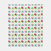 Schöne und farbenfrohe Rosen Fleecedecke (Vorderseite)