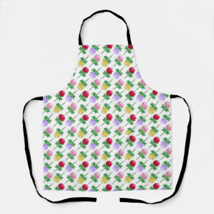 Schöne und farbenfrohe Rosen Schürze
