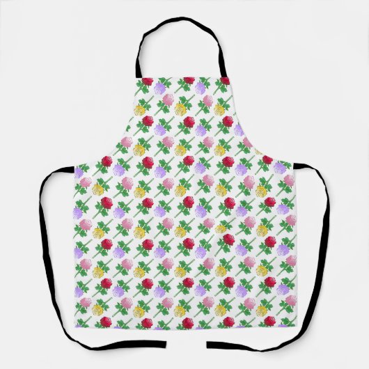 Schöne und farbenfrohe Rosen Schürze (Vorderseite)