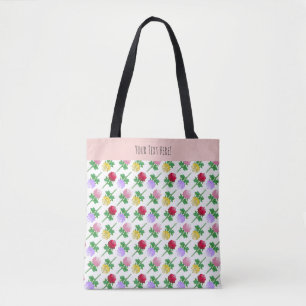 Schöne und farbenfrohe Rosen Tasche