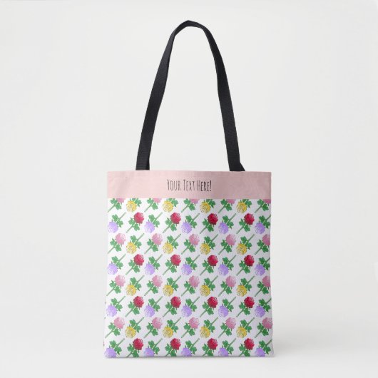 Schöne und farbenfrohe Rosen Tasche (Vorderseite)