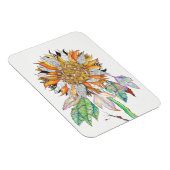 Schöne und farbenfrohe Sonnenblume Magnet 3"x4" (Rechte Seite)