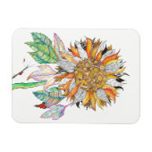 Schöne und farbenfrohe Sonnenblume Magnet 3"x4" (Horizontal)